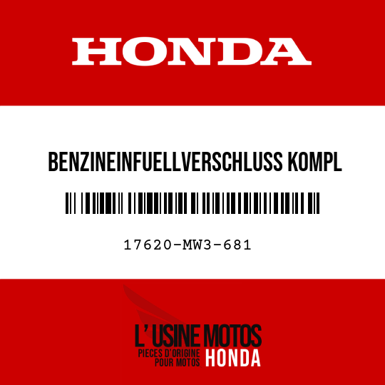 image de 17620-MW3-681 BENZINEINFUELLVERSCHLUSS KOMPL