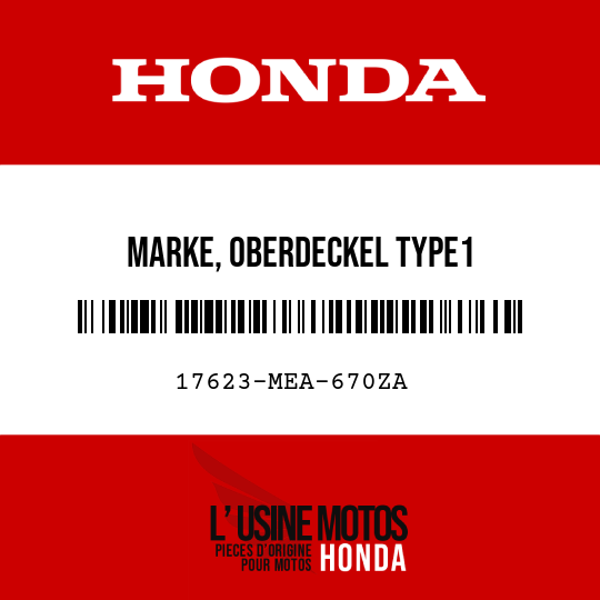 image de 17623-MEA-670ZA MARKE, OBERDECKEL TYPE1