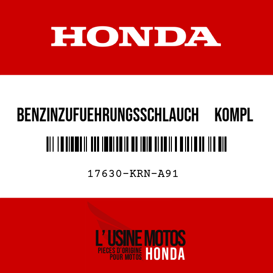 image de 17630-KRN-A91 BENZINZUFUEHRUNGSSCHLAUCH     KOMPL