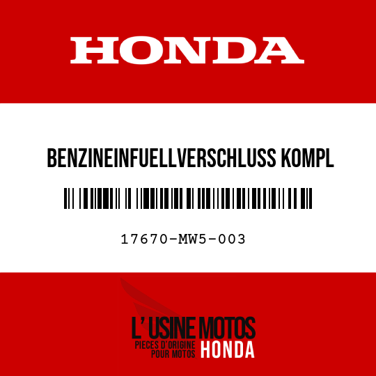 image de 17670-MW5-003 BENZINEINFUELLVERSCHLUSS KOMPL