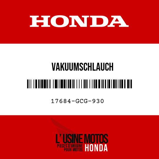 image de 17684-GCG-930 VAKUUMSCHLAUCH