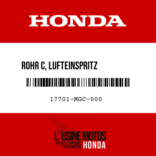 image de 17701-MGC-000 ROHR C, LUFTEINSPRITZ         -STEUERVENTIL