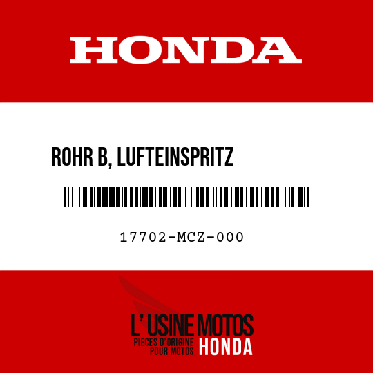 image de 17702-MCZ-000 ROHR B, LUFTEINSPRITZ         -STEUERVENTIL
