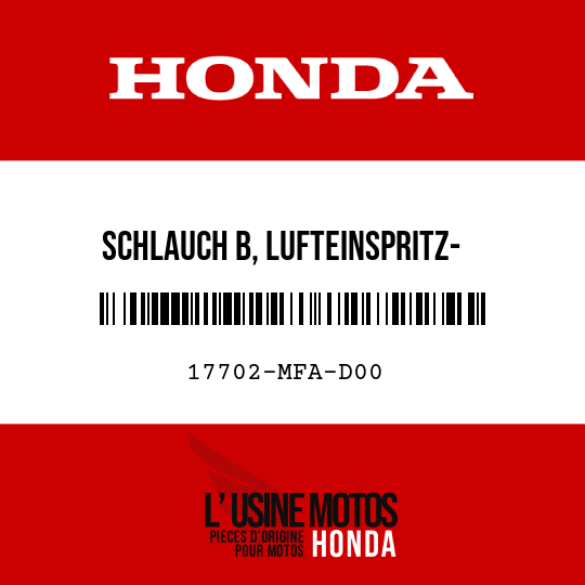 image de 17702-MFA-D00 SCHLAUCH B, LUFTEINSPRITZ- MAGNETVENTIL