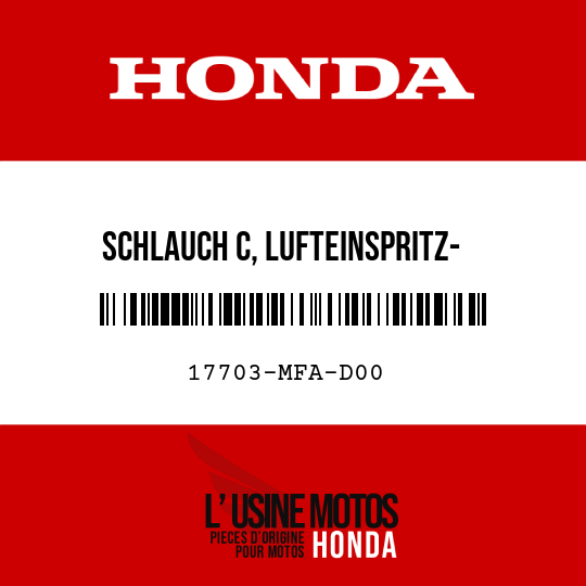 image de 17703-MFA-D00 SCHLAUCH C, LUFTEINSPRITZ- MAGNETVENTIL