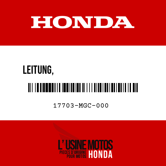 image de 17703-MGC-000 LEITUNG,                      LUFTEINSPRITZUNGSVENTIL L