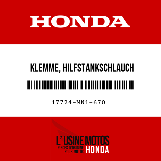 image de 17724-MN1-670 KLEMME, HILFSTANKSCHLAUCH