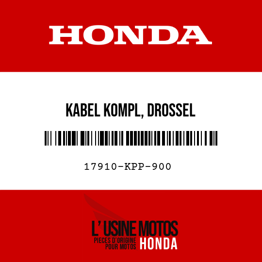image de 17910-KPP-900 KABEL KOMPL, DROSSEL
