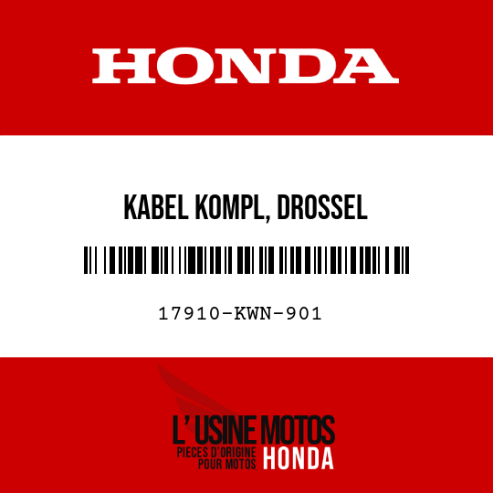 image de 17910-KWN-901 KABEL KOMPL, DROSSEL