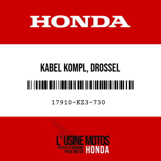image de 17910-KZ3-730 KABEL KOMPL, DROSSEL