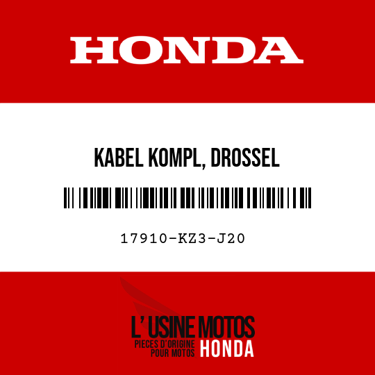 image de 17910-KZ3-J20 KABEL KOMPL, DROSSEL