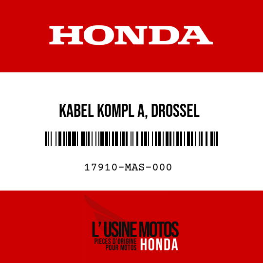 image de 17910-MAS-000 KABEL KOMPL A, DROSSEL