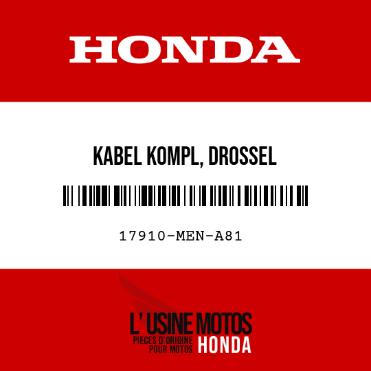 image de 17910-MEN-A81 KABEL KOMPL, DROSSEL