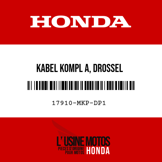 image de 17910-MKP-DP1 KABEL KOMPL A, DROSSEL