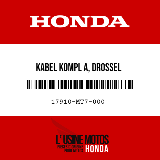 image de 17910-MT7-000 KABEL KOMPL A, DROSSEL