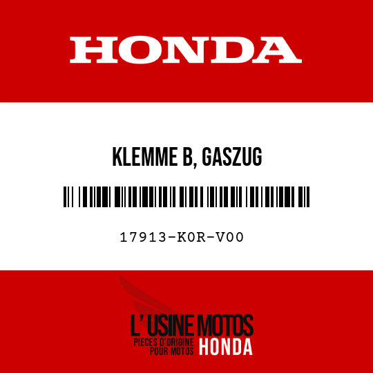 image de 17913-K0R-V00 KLEMME B, GASZUG