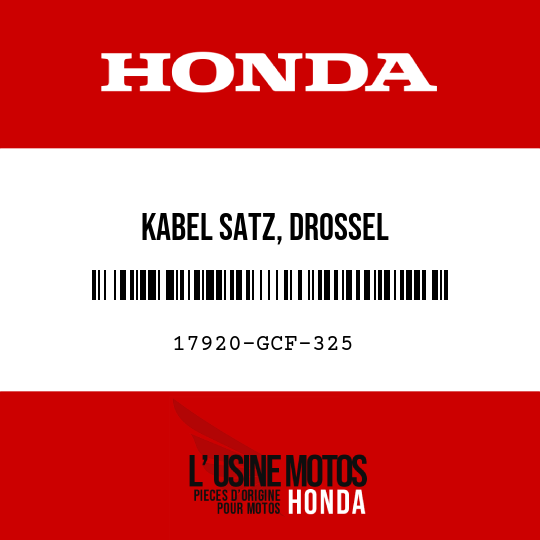 image de 17920-GCF-325 KABEL SATZ, DROSSEL