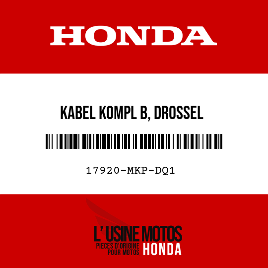 image de 17920-MKP-DQ1 KABEL KOMPL B, DROSSEL