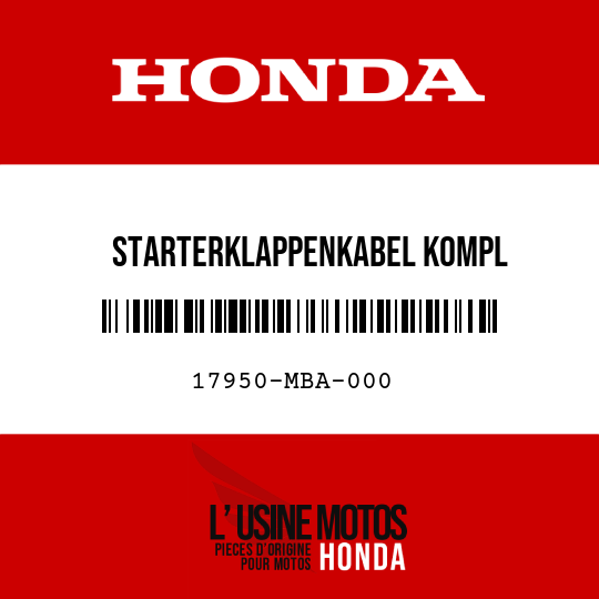 image de 17950-MBA-000 STARTERKLAPPENKABEL KOMPL