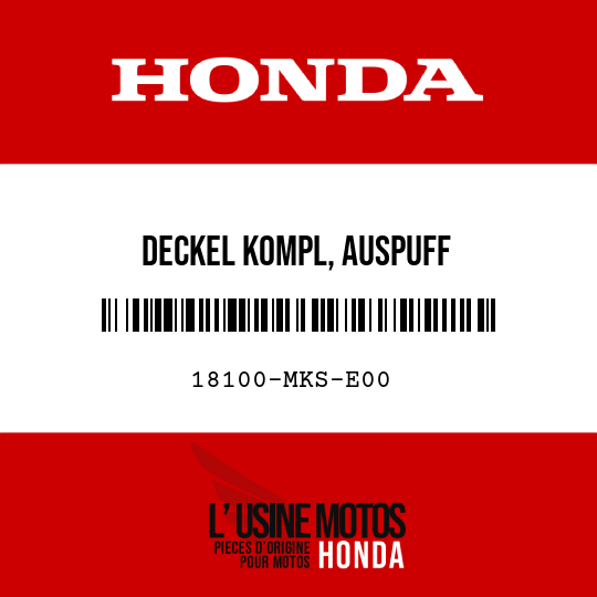 image de 18100-MKS-E00 DECKEL KOMPL, AUSPUFF