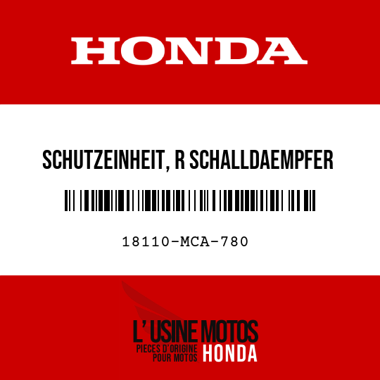 image de 18110-MCA-780 SCHUTZEINHEIT, R SCHALLDAEMPFER