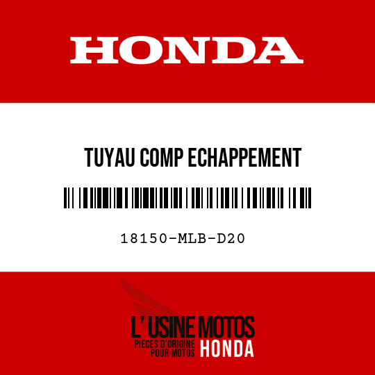 image de 18150-MLB-D20 TUYAU COMP ECHAPPEMENT