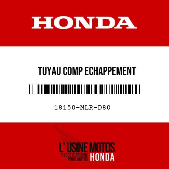 image de 18150-MLR-D80 TUYAU COMP ECHAPPEMENT