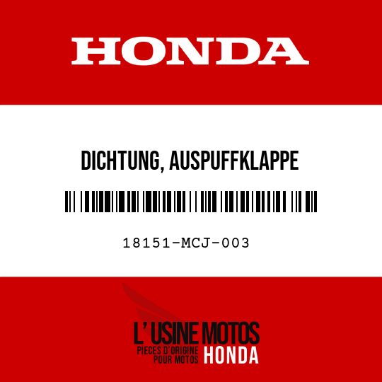 image de 18151-MCJ-003 DICHTUNG, AUSPUFFKLAPPE