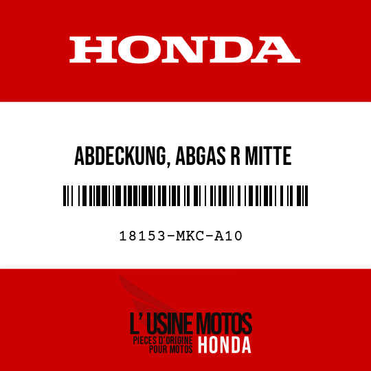 image de 18153-MKC-A10 ABDECKUNG, ABGAS R MITTE