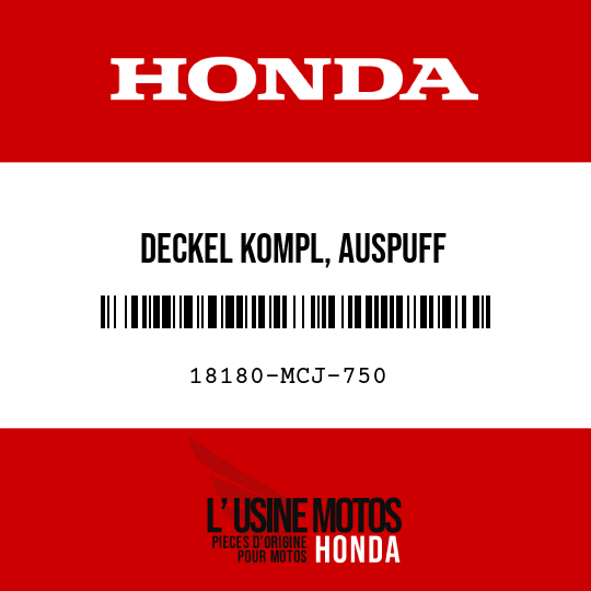 image de 18180-MCJ-750 DECKEL KOMPL, AUSPUFF