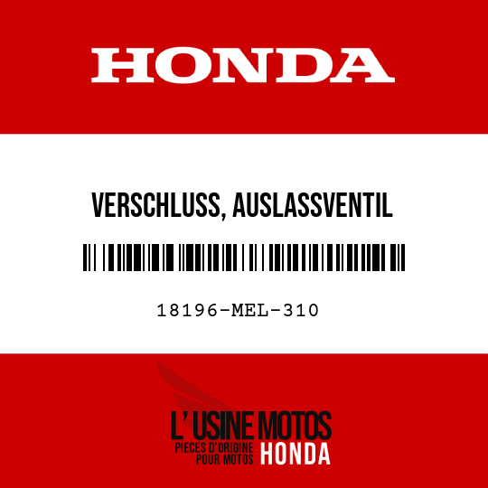 image de 18196-MEL-310 VERSCHLUSS, AUSLASSVENTIL