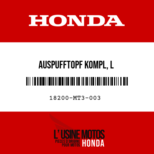 image de 18200-MT3-003 AUSPUFFTOPF KOMPL, L