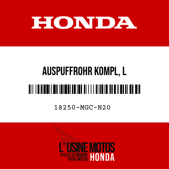 image de 18250-MGC-N20 AUSPUFFROHR KOMPL, L