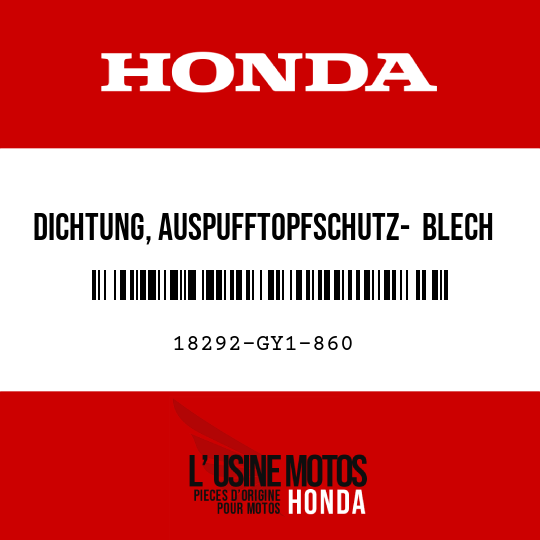 image de 18292-GY1-860 DICHTUNG, AUSPUFFTOPFSCHUTZ-  BLECH