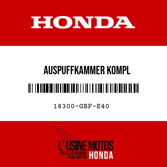 image de 18300-GBF-E40 AUSPUFFKAMMER KOMPL