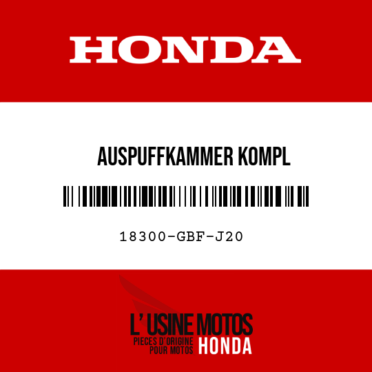image de 18300-GBF-J20 AUSPUFFKAMMER KOMPL