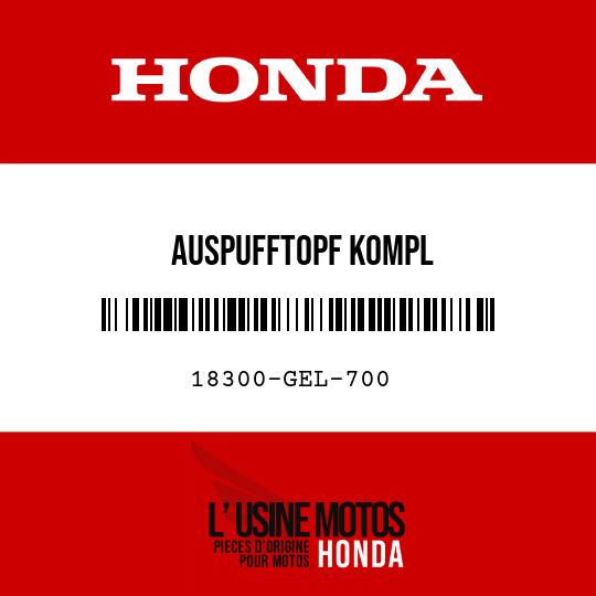 image de 18300-GEL-700 AUSPUFFTOPF KOMPL