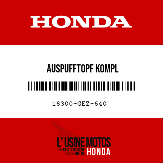image de 18300-GEZ-640 AUSPUFFTOPF KOMPL