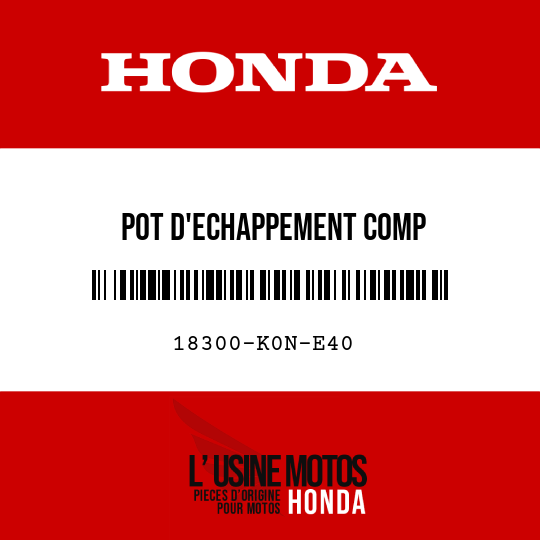 image de 18300-K0N-E40 POT D'ECHAPPEMENT COMP