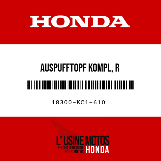 image de 18300-KC1-610 AUSPUFFTOPF KOMPL, R