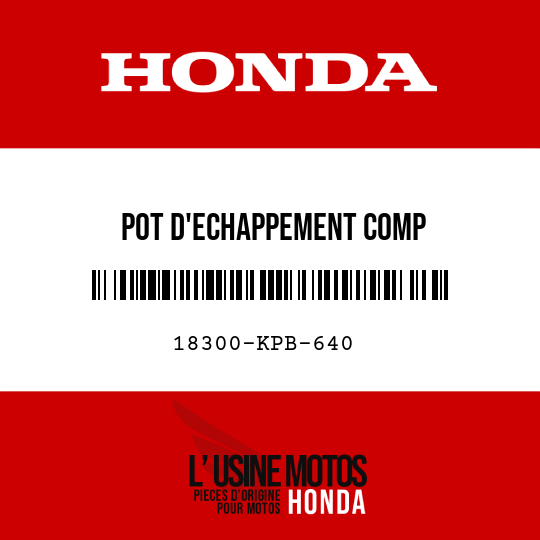 image de 18300-KPB-640 POT D'ECHAPPEMENT COMP