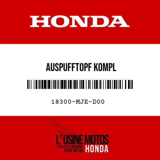 image de 18300-MJE-D00 AUSPUFFTOPF KOMPL