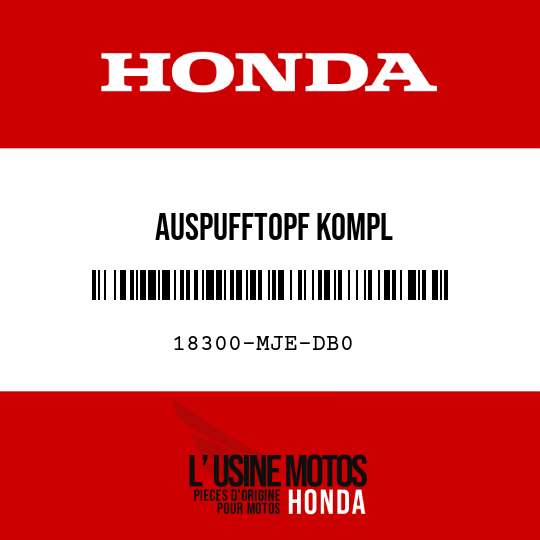 image de 18300-MJE-DB0 AUSPUFFTOPF KOMPL