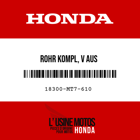 image de 18300-MT7-610 ROHR KOMPL, V AUS