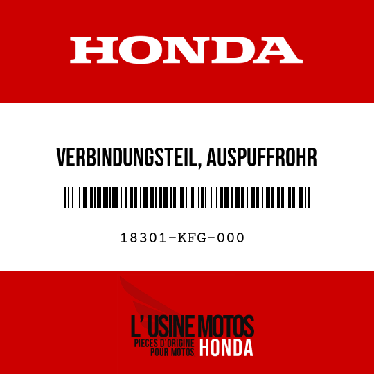 image de 18301-KFG-000 VERBINDUNGSTEIL, AUSPUFFROHR