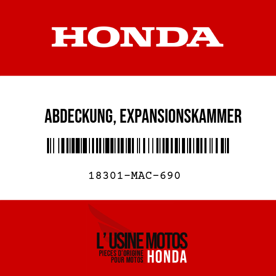 image de 18301-MAC-690 ABDECKUNG, EXPANSIONSKAMMER