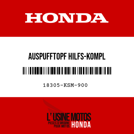image de 18305-KSM-900 AUSPUFFTOPF HILFS-KOMPL