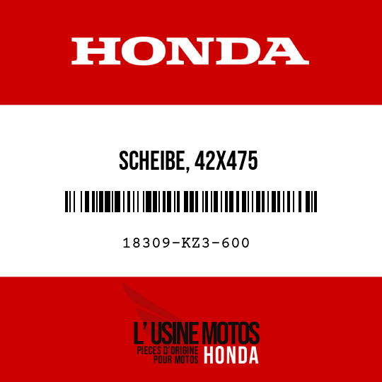 image de 18309-KZ3-600 SCHEIBE, 42X475