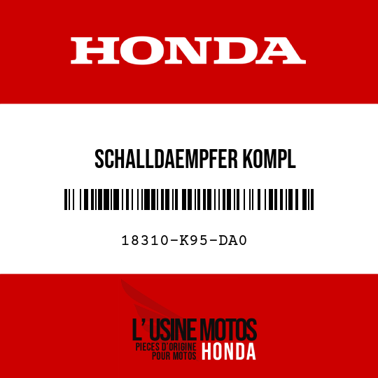 image de 18310-K95-DA0 SCHALLDAEMPFER KOMPL
