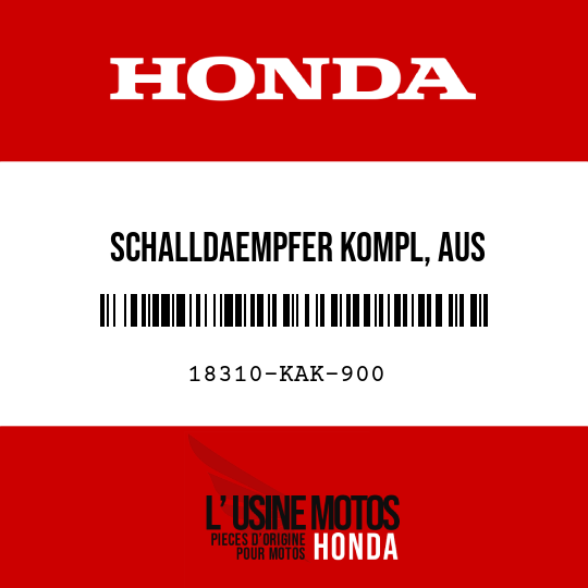 image de 18310-KAK-900 SCHALLDAEMPFER KOMPL, AUS